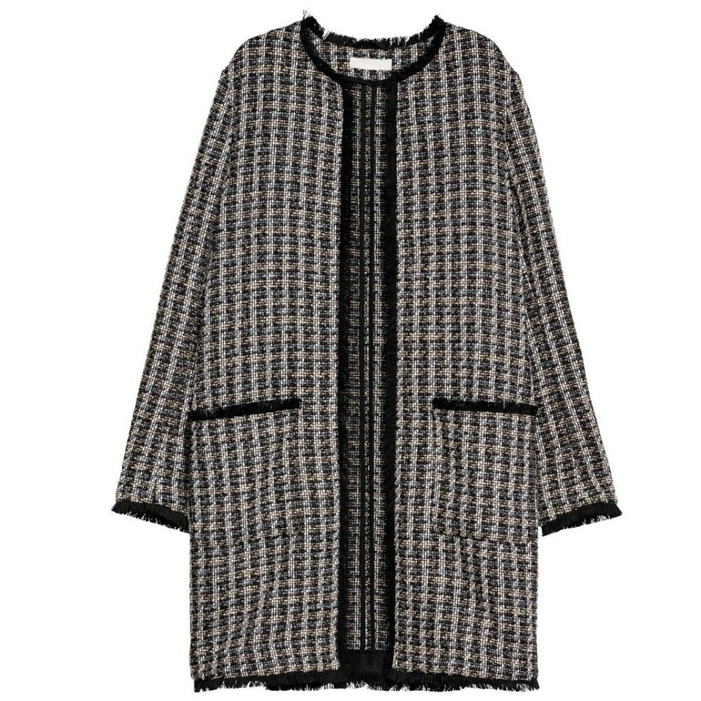 H&M Open Front Tweed Coat